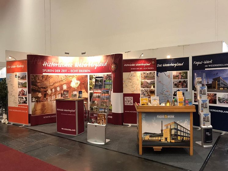 Messestand des Weserbergland Tourismus auf der ABF Hannover 2020