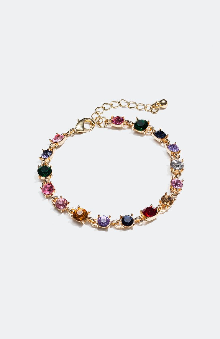 Bracelet with glass stones