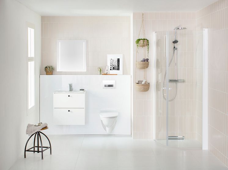 IDO Elegant Compact -alakaappi, Showerama 10-4, Glow 65 -seinä-wc