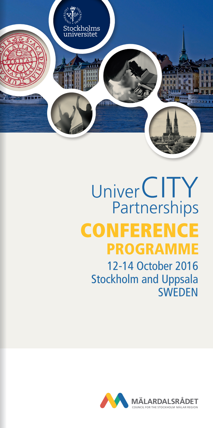 PROGRAM: UniverCITY Partnerships konferens 12-14 oktober, Stockholm and Uppsala