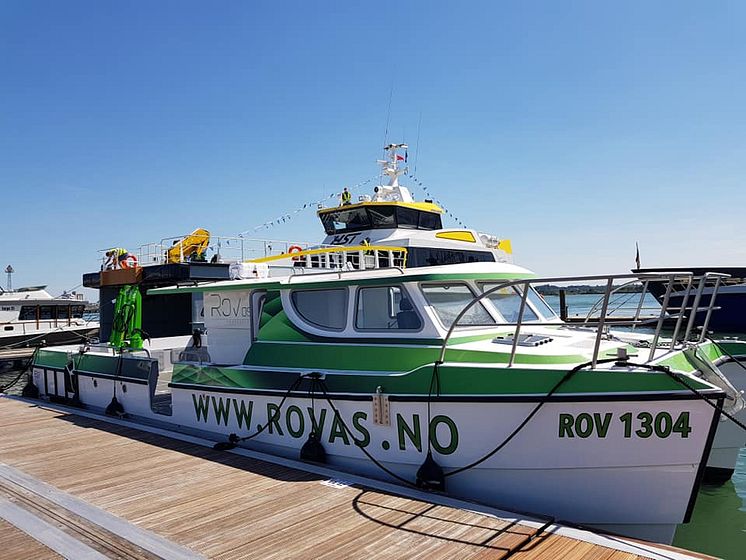 Image - Fischer Panda UK - The 13m ROV1304 ROV inspection and survey boat designed by Fareham-based BW SeaCat for Norwegian company Rov AS, pictured at Seawork International 2018