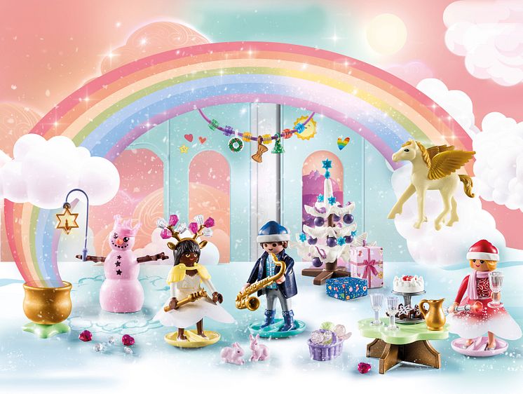 PLAYMOBIL_71348 Adventskalender Weihnachtsfest unter dem Regenbogen