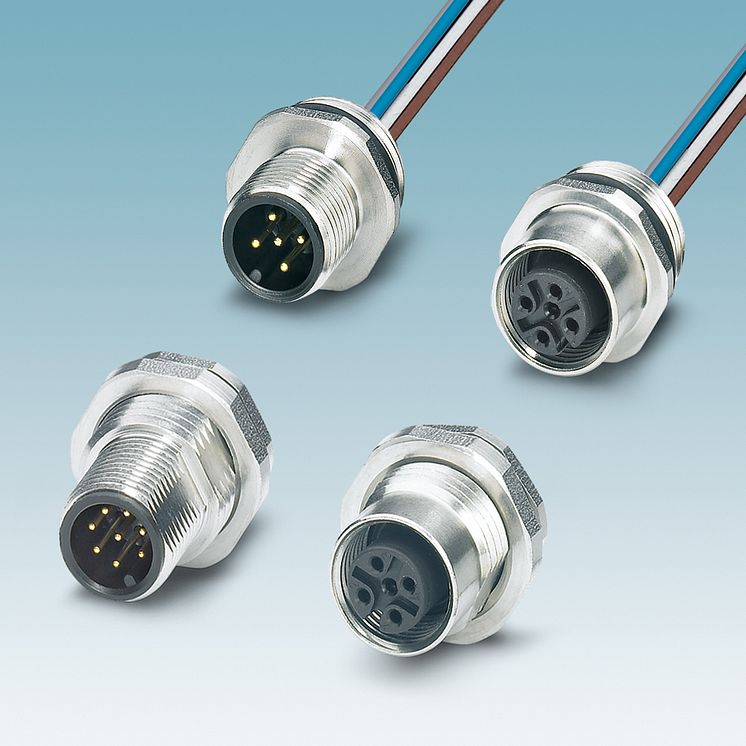 New Stainless Steel M12 Flush-Type Plug Connectors