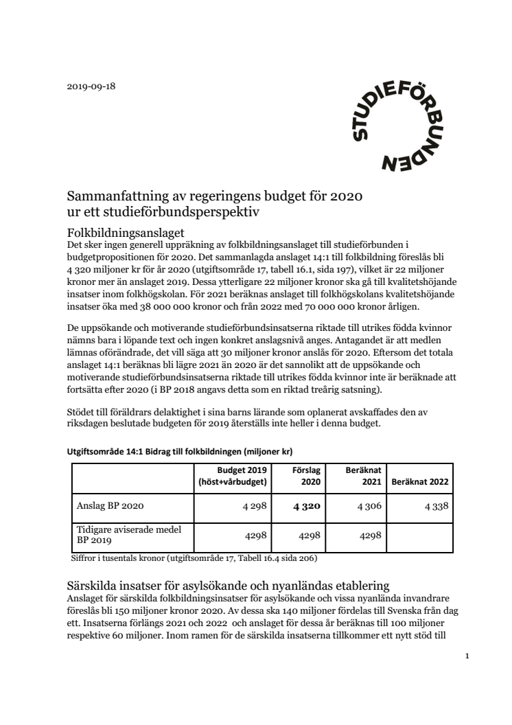 Budgeten: Satsning på föräldralediga men urholkade generella anslag 