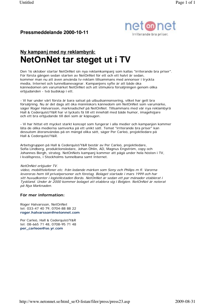 NetOnNet tar steget ut i TV