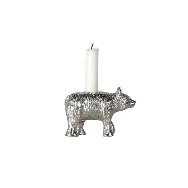 120-043si CANDLE HOLDER BEAR