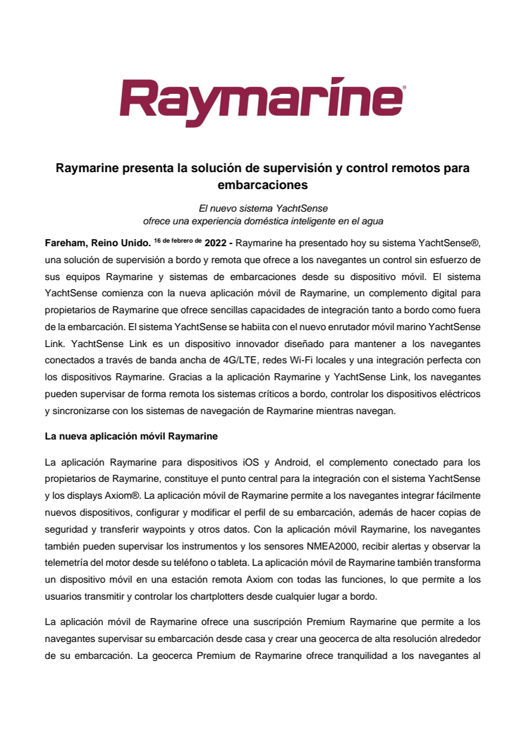 Raymarine_ 2022_Raymarine_Unveils_Remote_Monitoring_and_Control_Solutions_for_Boats_ES.pdf