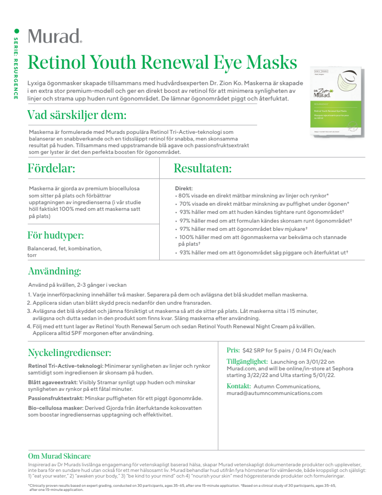 Pressrelease - Retinol Youth Renewal Eye Masks.pdf