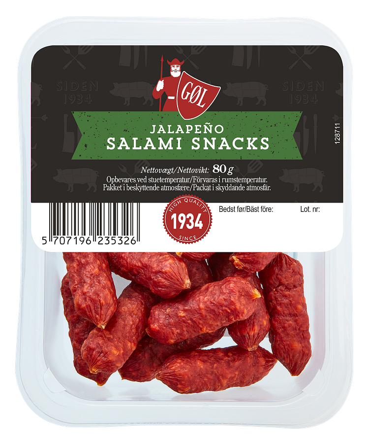 Salami snacks jalapeño