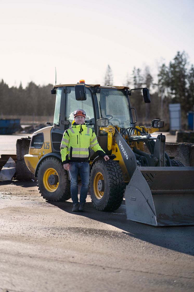 Volvo L25 Electric och Michael Eng