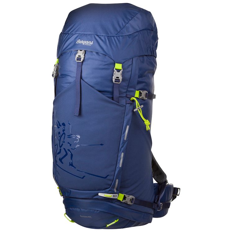 Rondane 46 L - Dusty Blue/Neon Green