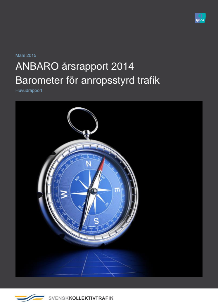 Årsrapport Barometer för anropsstyrd trafik (ANBARO) 2014 med analyser och sammanfattningar