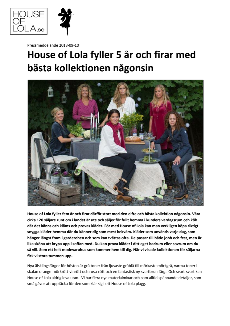 House of Lola fyller 5 år och firar med bästa kollektionen någonsin