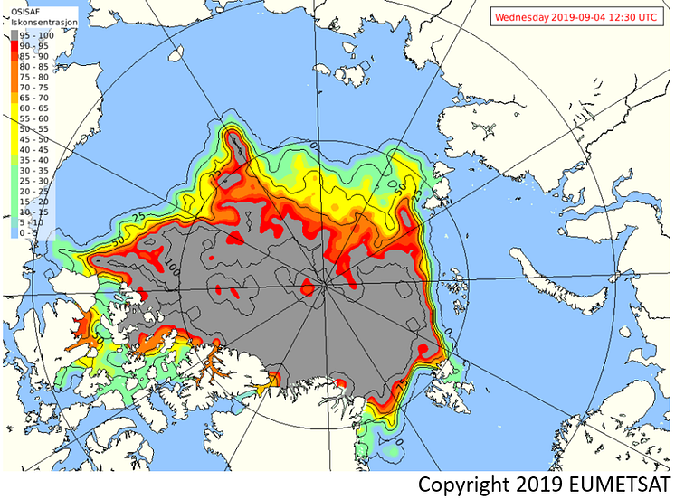 Issituasjonen i Polhavet 4. september 2019