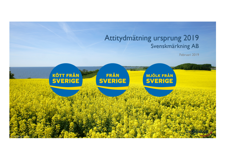 Svenskmärkning. Demoskops attitydmätning ursprung 2019 