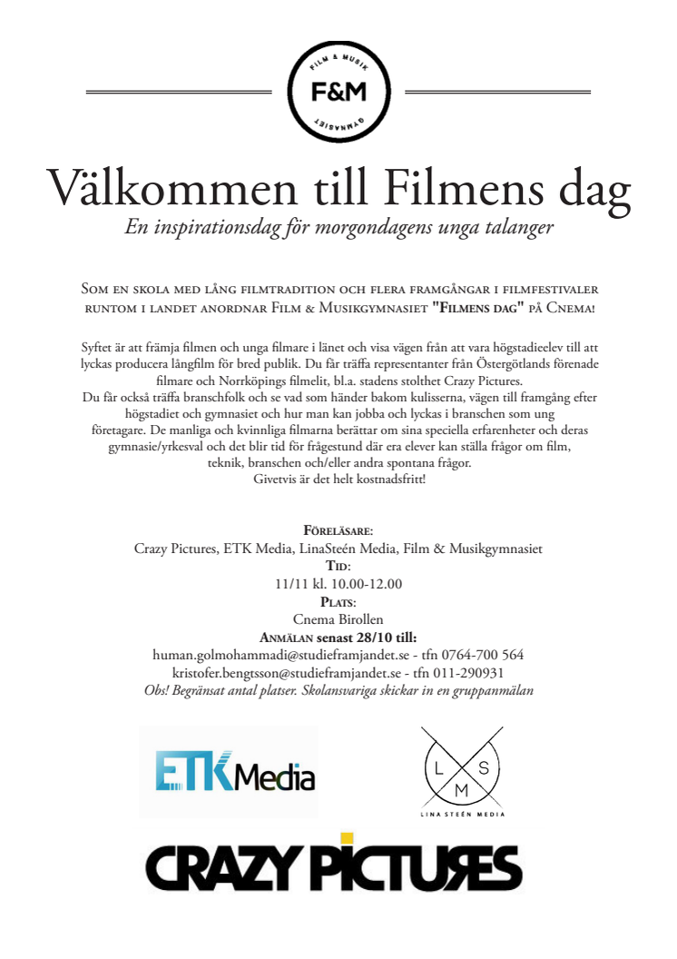 Filmens dag i Norrköping!