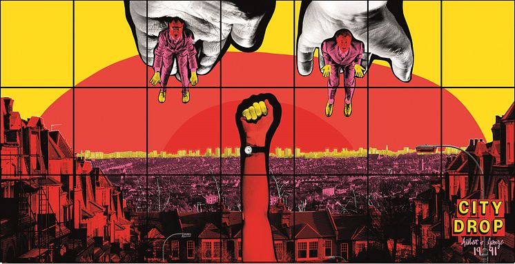 Gilbert & George, CITY DROP, 1991