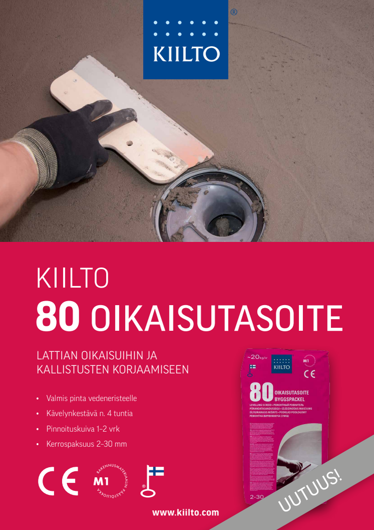 Kiilto 80 Oikaisutasoite esite