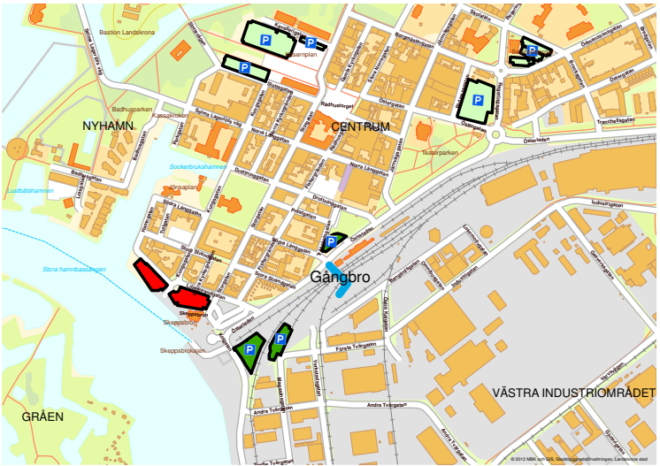 Parkering under Jubeldagen den 25 maj