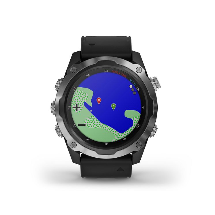 Garmin Descent Mk2 Schwarz Kartendarstellung