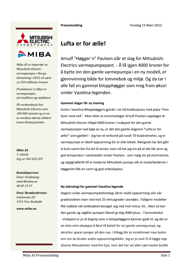 Lufta er for ælle