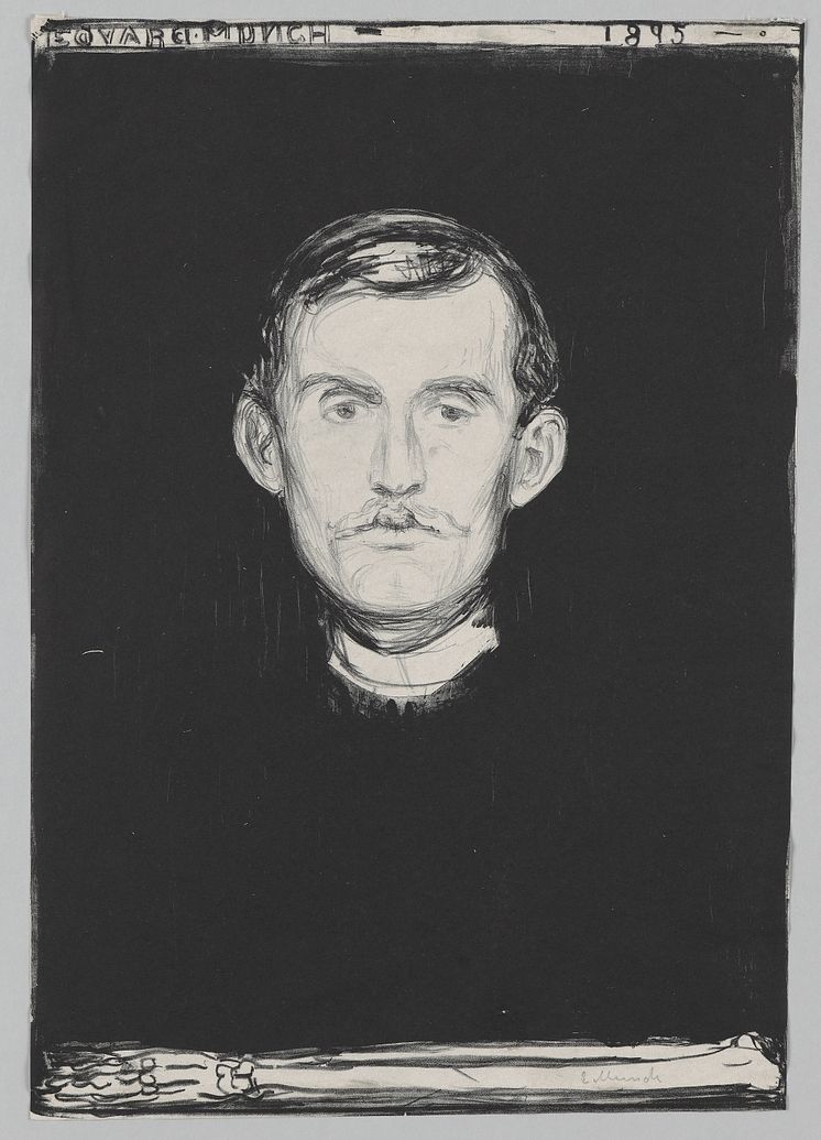 Edvard Munch: Selvportrett / Self-Portrait (1895)