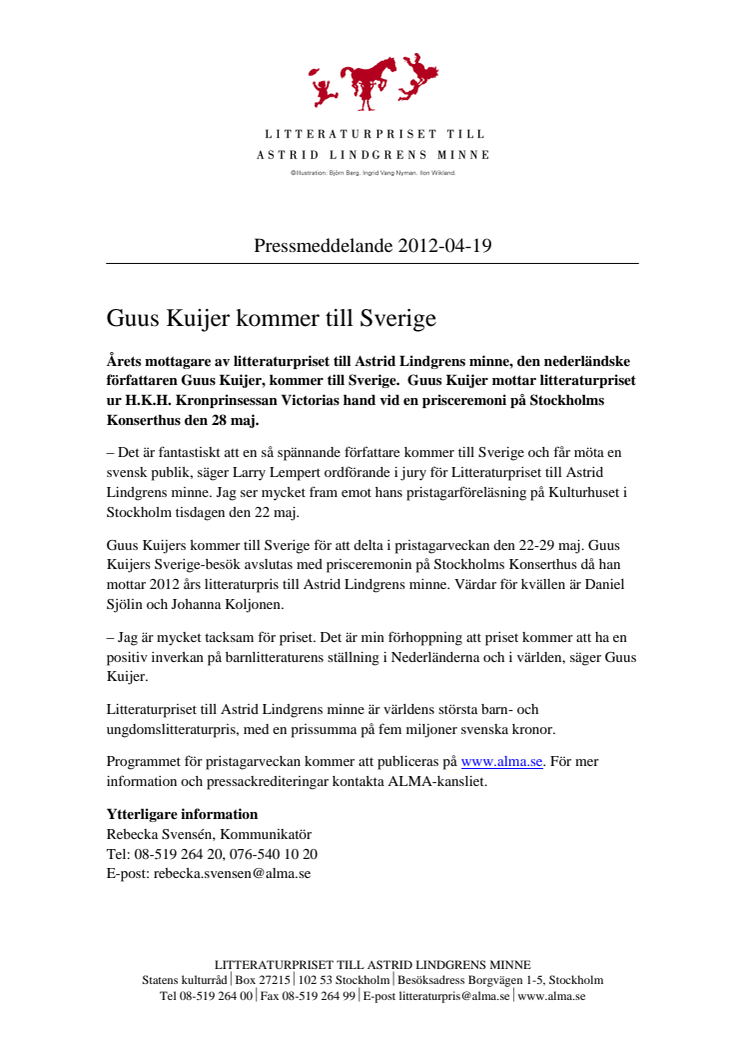 Guus Kuijer kommer till Sverige
