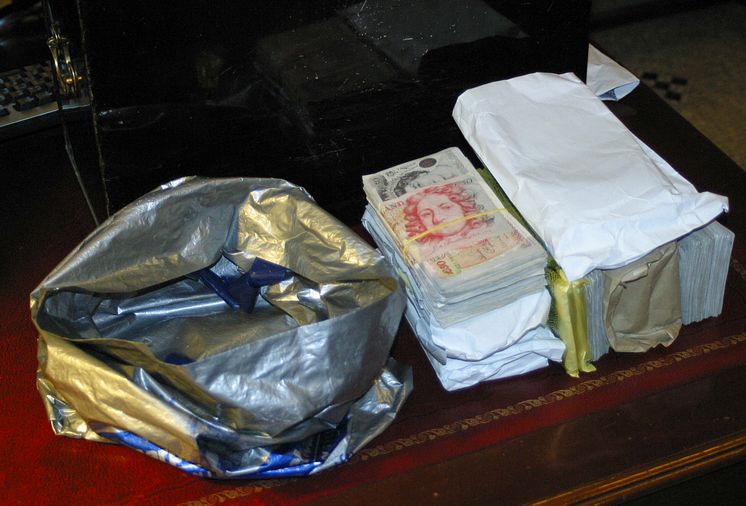 Cash seized from a safety deposit box