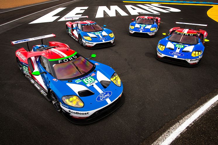 A történelmi jelentőségű győzelem 50. évfordulóján négy Ford áll rajthoz a Le Mans futamon