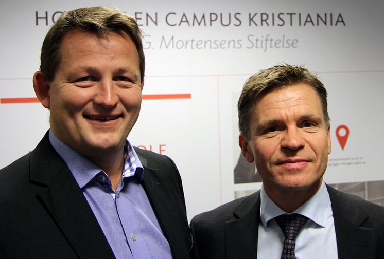 Svein trønnes, Direktør for Canon Business Services, og Pål Nakken, Økonomi- og finansdirektør hos Campus Kristiania