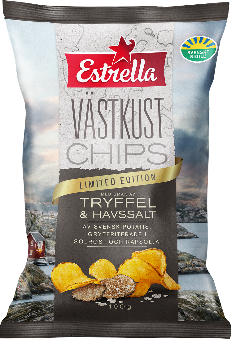 30485 Estrella LTD Västkustchips Tryffel & Havssalt 160g