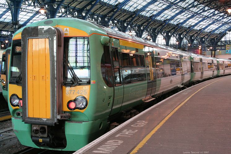 Southern train at Brighton station