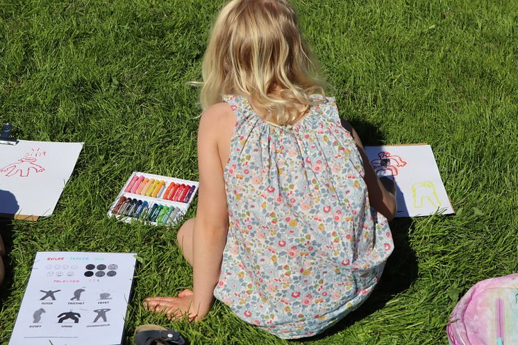 Tegneverksted for barn i Vigelandsparken