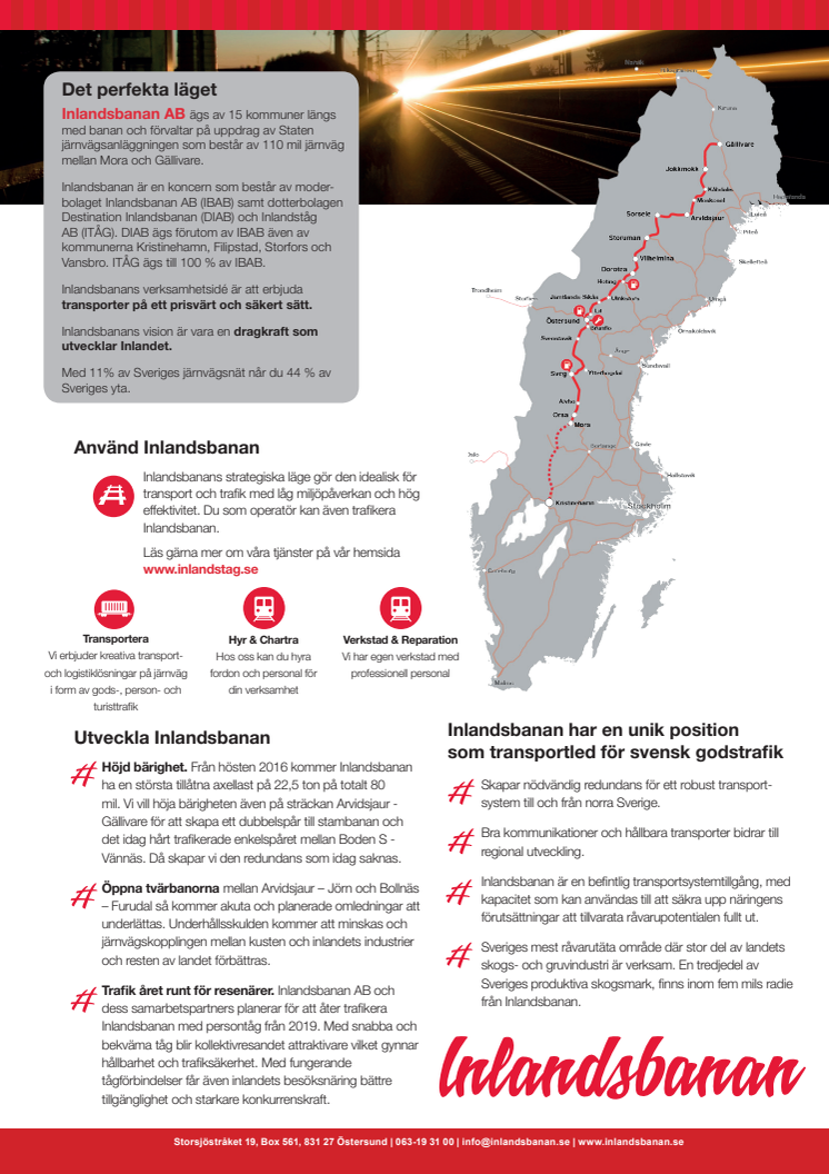 Använd & Utveckla Inlandsbanan