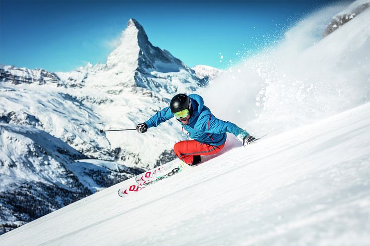 Frühlingsskifahren in Zermatt, Wallis 