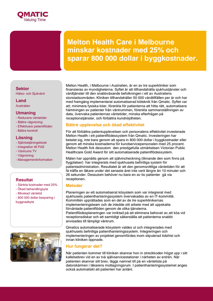 Självbetjäning och vägvisning för hälsosektorn