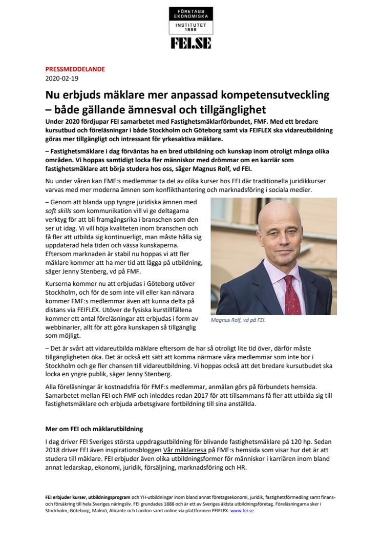 Nu erbjuds mäklare mer anpassad kompetensutveckling – både gällande ämnesval och tillgänglighet