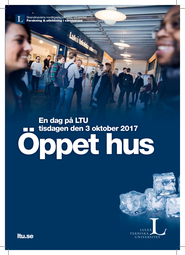 Program Öppet hus 3 oktober