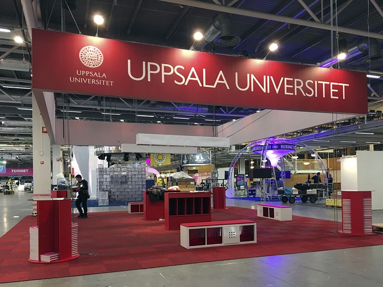 Uppsala Universitets monter under Saco Studentmässan i Älvsjö 2018