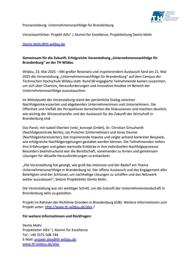 Pressemeldung Follow up Unternehmensnachfolge für Brandenburg.pdf