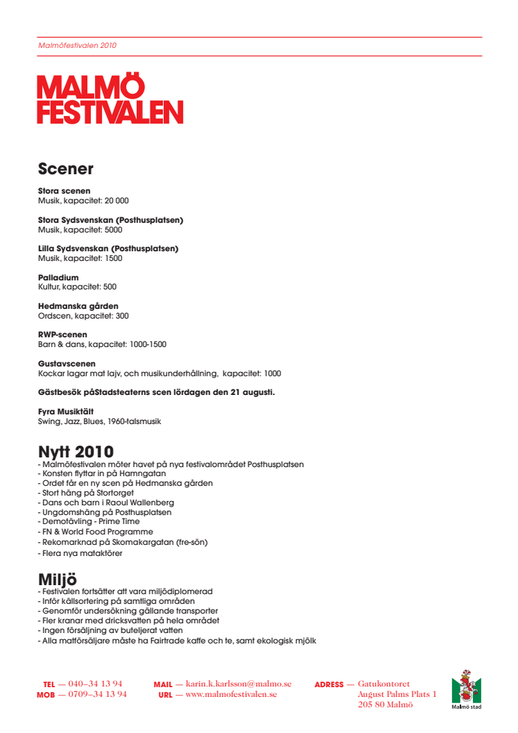 Malmöfestivalens program växer