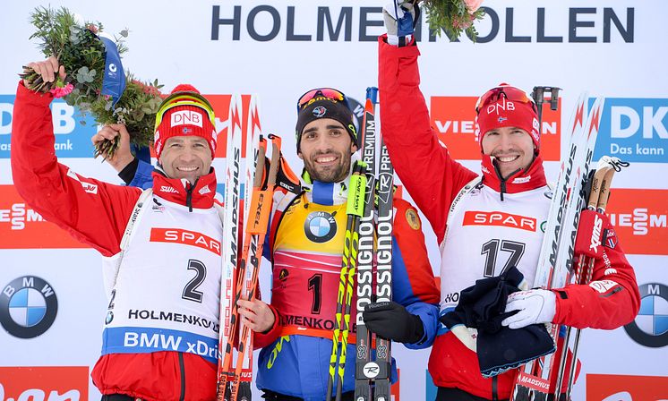 Ole og Emil på pallen, jaktstart VM i Holmenkollen 2016