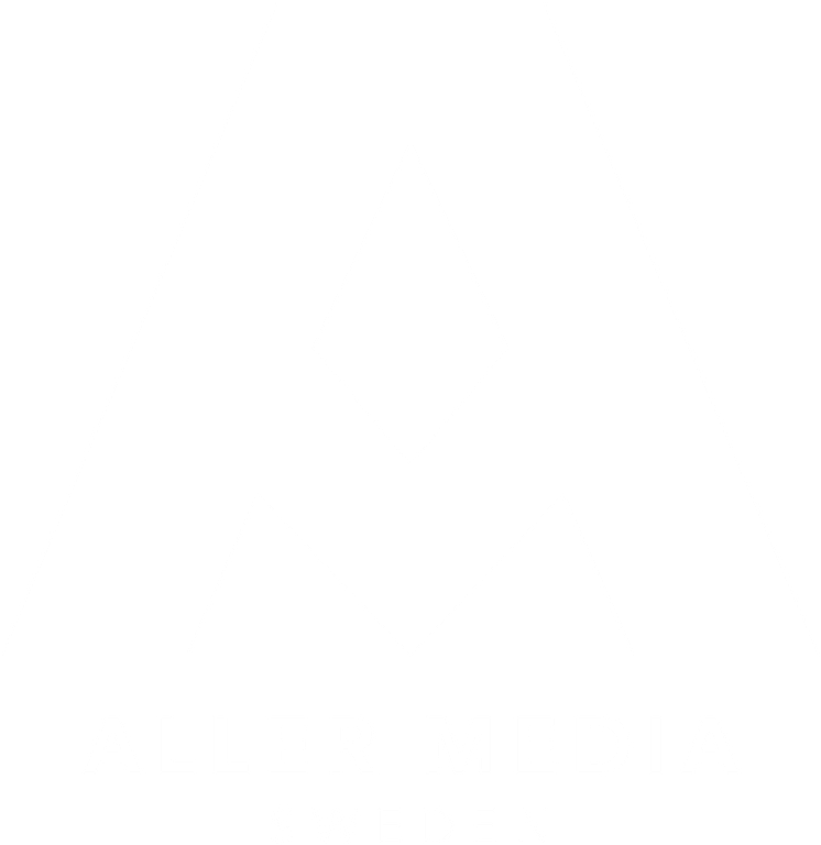 Aller Media logotyp vit