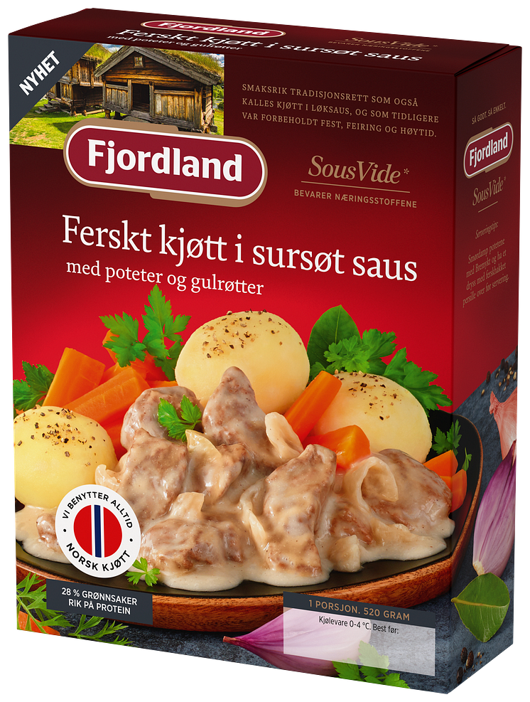 Fjordland Sous Vide Ferskt kjøtt i sursøt saus