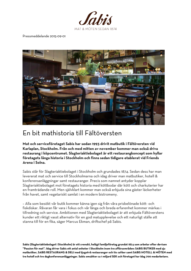 En bit mathistoria till Fältöversten