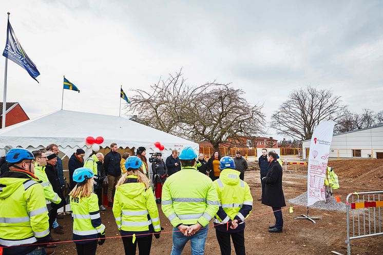 Första spadtaget för Brf Laröds blomma, Helsingborg