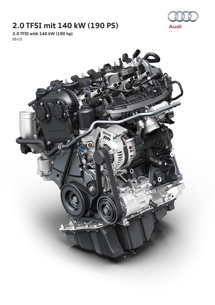 Ny 4-cylindret 2.0 TFSI-motor med innovativ forbrændingsmetode fra Audi