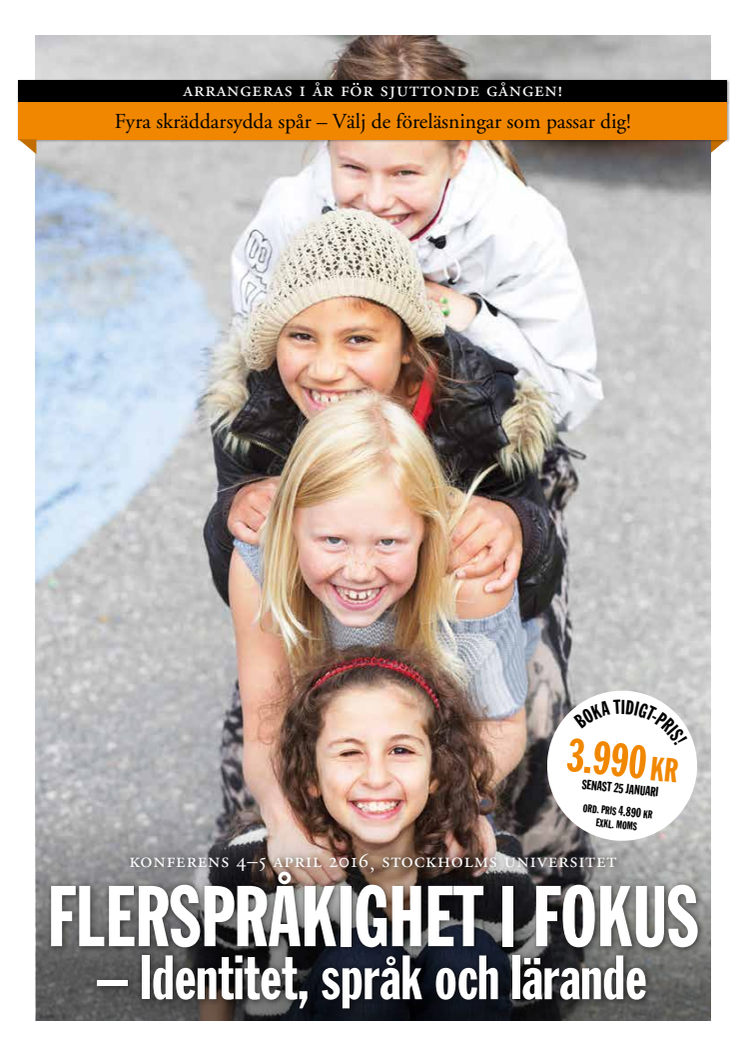 Flerspråkighet i fokus 4 -5 april 2016. Program