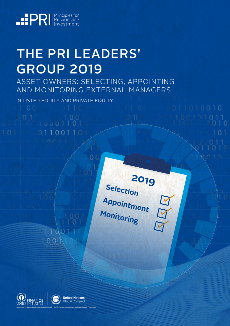 The PRI Leaders' Group 2019 Report