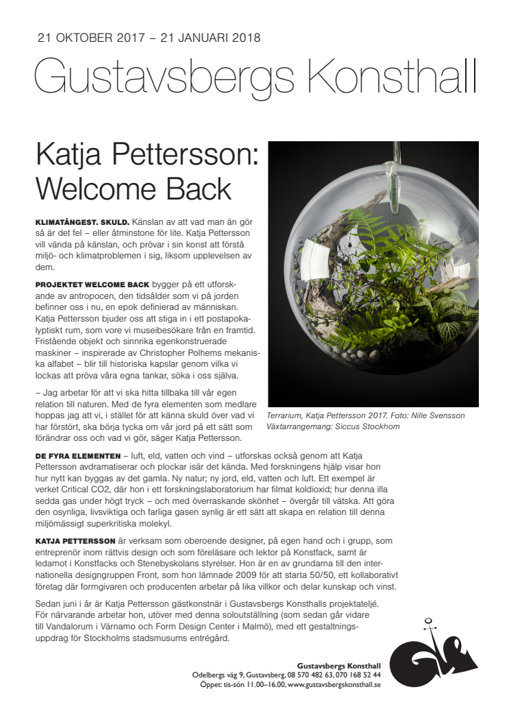Welcome Back av Katja Pettersson